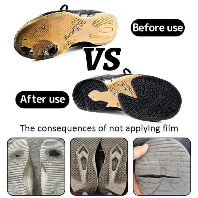 Alt view image 4 of 7 - Shoe Replacement Rubber, No Slip Rubber Full Out Sole 1 Pair Shoe Grips on Bottom of Shoes for DIY Shoes Repair Trimmable Boot Sole Replacement for Sneakers Slippers, 10.6" x 4.5"