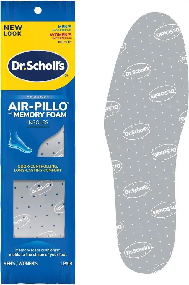 Alt view image 2 of 7 - Air-Pillo Memory Foam Insoles (M 7-13/W 5-10) (Pack of 2)