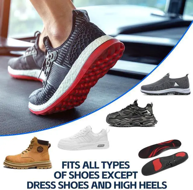 Alt view image 6 of 7 - 1.4-Inch High Arch Orthotic Insoles 220+ lbs for Plantar Fasciitis Relief, Shock Absorbing All Day Standing Comfort Flat Feet Work Boot Shoe Inserts with Ventilation Holes for Men & Women
