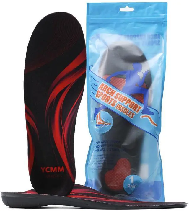 Alt view image 7 of 7 - 1.4-Inch High Arch Orthotic Insoles 220+ lbs for Plantar Fasciitis Relief, Shock Absorbing All Day Standing Comfort Flat Feet Work Boot Shoe Inserts with Ventilation Holes for Men & Women