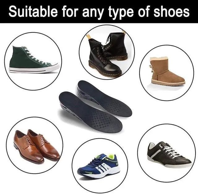 Alt view image 2 of 7 - Adjustable Height Insole for Shoes, Black, Unisex