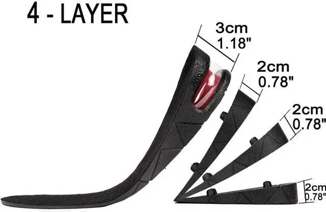 Alt view image 4 of 7 - Adjustable Height Insole for Shoes, Black, Unisex