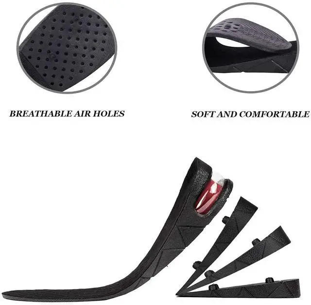 Alt view image 5 of 7 - Adjustable Height Insole for Shoes, Black, Unisex