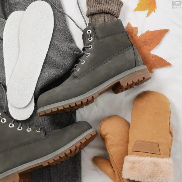 Alt view image 6 of 7 - 1 Pair Shoe Insoles for Women, Trim-to-Fit, US Size 611 Women, 413 Men | Sheepskin Womens Boot Insoles; Ultra Thin Profile, Soft Warm Cushioning, All-Season Wear; for Women and Men