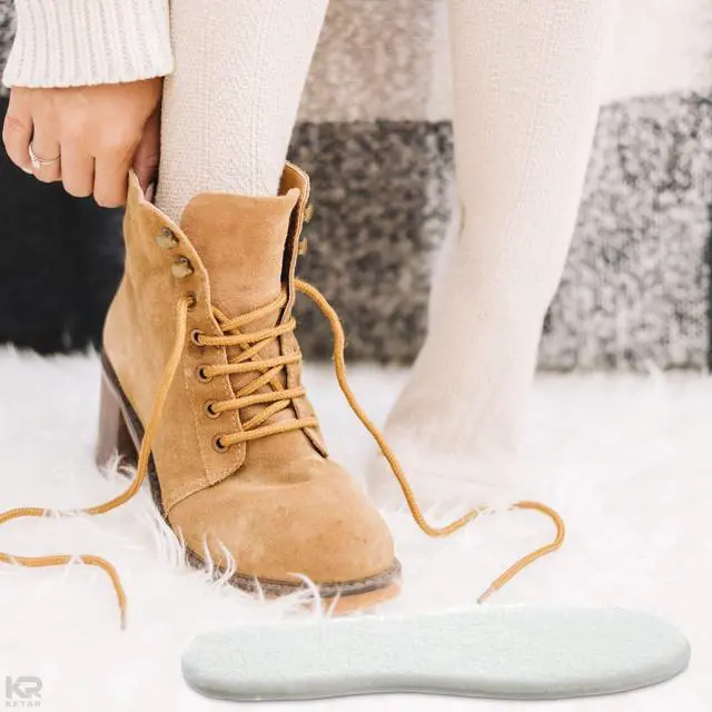 Alt view image 5 of 7 - 1 Pair Shoe Insoles for Women, Trim-to-Fit, US Size 611 Women, 413 Men | Sheepskin Womens Boot Insoles; Ultra Thin Profile, Soft Warm Cushioning, All-Season Wear; for Women and Men
