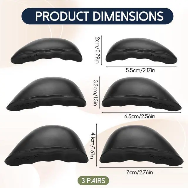 Alt view image 2 of 7 - 3 Pairs Shoe Fillers for Too Big Shoes, Soft Sponge Adjustable Shoes Filler Toe Cushion Fillers Make Shoes Flexible Fit Shoes Cushion Inserts All Day Pain Relief and Comfort for Men Women