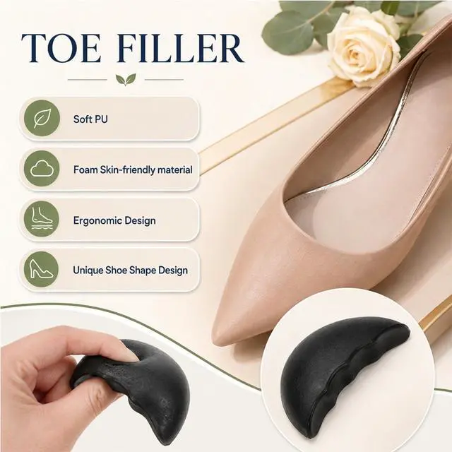 Alt view image 3 of 7 - 3 Pairs Shoe Fillers for Too Big Shoes, Soft Sponge Adjustable Shoes Filler Toe Cushion Fillers Make Shoes Flexible Fit Shoes Cushion Inserts All Day Pain Relief and Comfort for Men Women