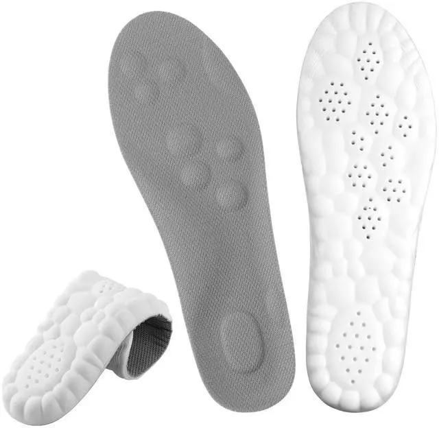 Main image of Sports Shoe Insoles, Shock Absorption Plantar Fasciitis Feet Inserts Unisex 4D Cloud Anti-Fatigue Arch Support Comfort Sole Replacement for Walk Running Boots (US Men 8-8.5/Women 9.5-10)