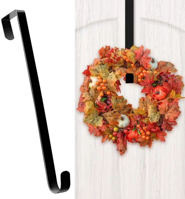 Main image of Christmas Wreath Hangers for Front Door,12" Wreath Door Hanger | Over The Door wreath Hanger,Halloween Wreath Hanger,Thanksgiving Door Hanger,Christmas Door Decorations for Christmas Wreath