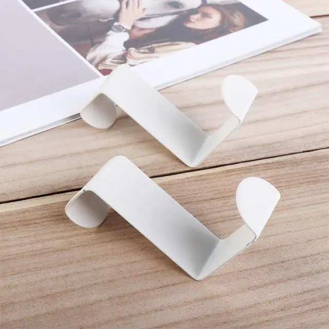 Alt view image 6 of 7 - 2Pcs Stainless Steel Over The Door Hooks,Z Shape Back Door Hook Rack Hanger Organizer for Hanging Clothes,Towels,Coats(Black)