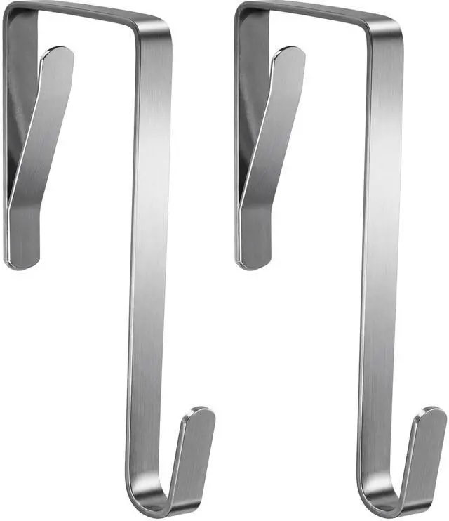 Main image of 2Pcs Over The Door Hooks, Metal Door Hanger Z Hooks