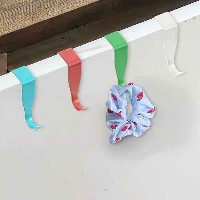 Alt view image 6 of 7 - Over The Door Cabenit Drawer Hooks Carbon Steel Hanger Hook No Drill Cabinet Drawer Organizer Heavy Duty Easy to Install Hook for Hanging Stocking Clothes Towels Kitchen Cabinet Bathroom Door