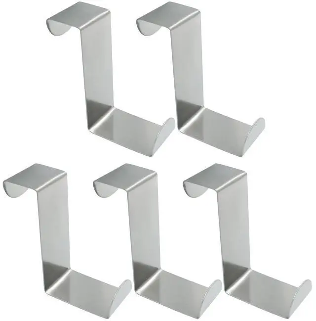 Main image of 5 Pcs Over The Door Hooks, Z-Shaped | Reversible, Sturdy Hanging Hooks, Dual Head Fits 3/4" and 1-3/4" Door Widths, Single Hanger Hook