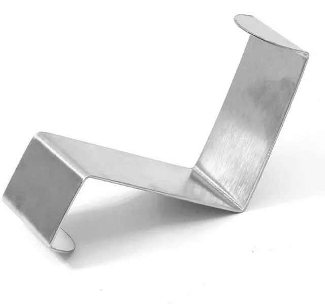 Alt view image 5 of 7 - 5 Pcs Z-Shaped Over The Door Hooks Fits 3/4" and 1-3/4" (Silver) | Stainless Steel, Dual-Head Two Widths, No Tools Hang Over Door, for Kitchen Bathroom Closet Bedroom