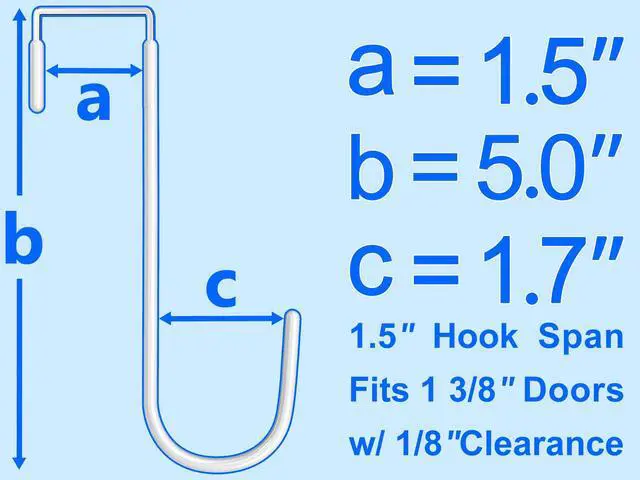 Alt view image 2 of 7 - Single Over Door Steel Hooks 4 Pack Fit 1-3/8" Door 5" White | Plastic Coated Rubber Feel Towel Rack Robe Coat Shoe Wreath Hanger No Damage No Scratch for Bathroom Heavy Duty Thin Top