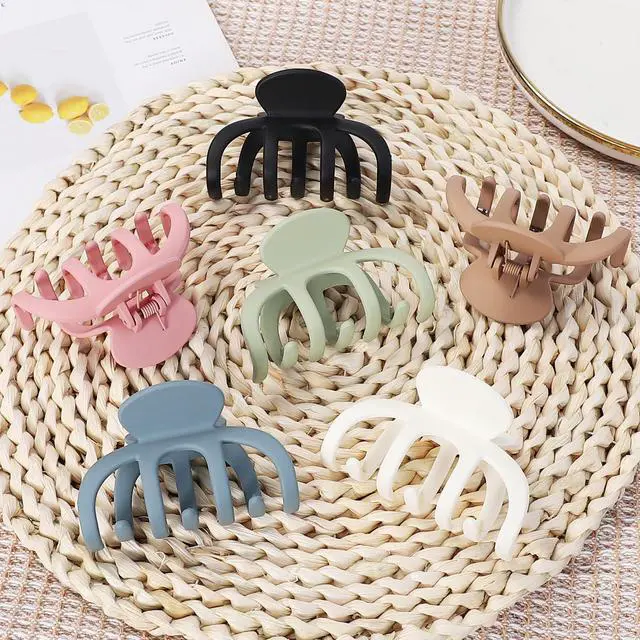 Alt view image 2 of 7 - Hair Clips for Women 3.5 Inch Medium Hair Claw Clips for Girls Thin Thick Hair Matte Banana Jaw Clips Hair Accessories for Women (Light Colorful)