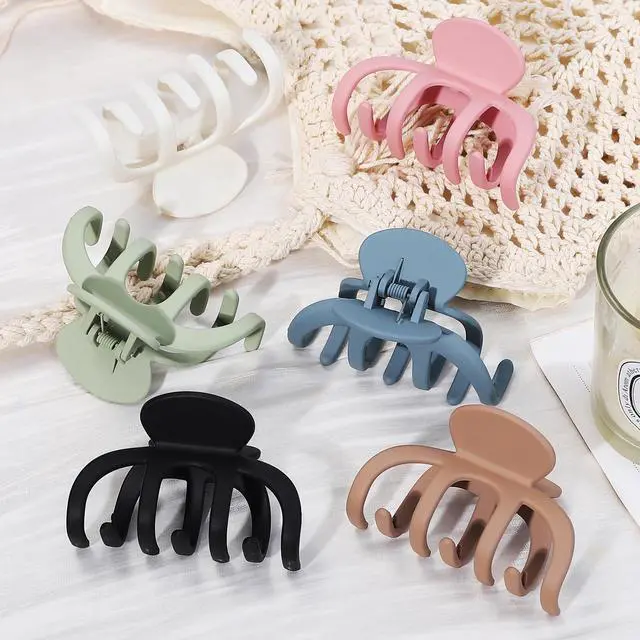 Alt view image 4 of 7 - Hair Clips for Women 3.5 Inch Medium Hair Claw Clips for Girls Thin Thick Hair Matte Banana Jaw Clips Hair Accessories for Women (Light Colorful)