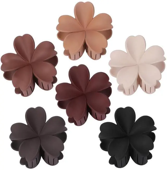 Main image of 6 Pcs Flower Hair Claw Clips for Women & Girls Hawaiian Styles Hair Accessories