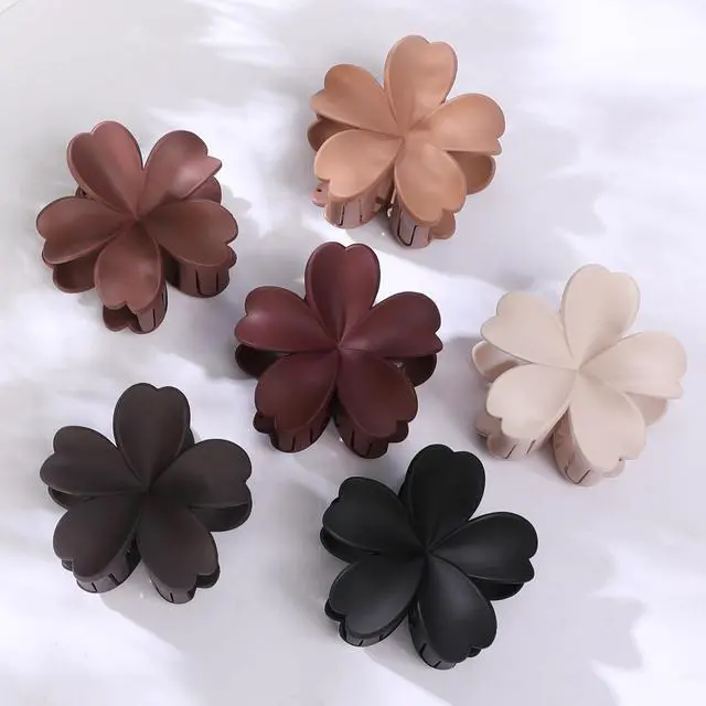 Alt view image 5 of 7 - 6 Pcs Flower Hair Claw Clips for Women & Girls Hawaiian Styles Hair Accessories