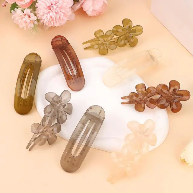 Alt view image 6 of 6 - Flat Hair Clips for Women Girls 8pcs Flat Claw Clips 2 Styles Claw Clips for Thick Thin Hair French Barrette Lay Hair Accessories for Women Girls