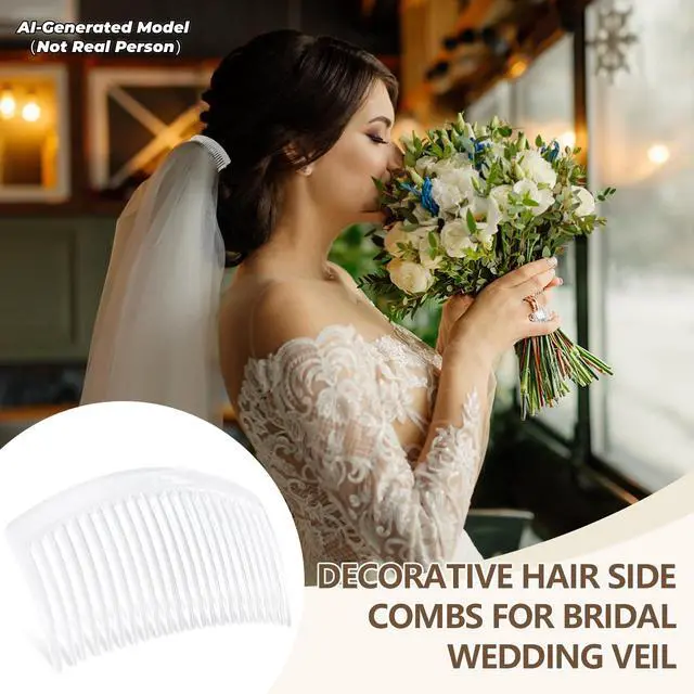 Alt view image 4 of 7 - 6PCS 3.15IN Hair Side Comb with 3 Colors, Professional Barber Comb for Styling and Grooming, French Combs for Wedding, Dating and More