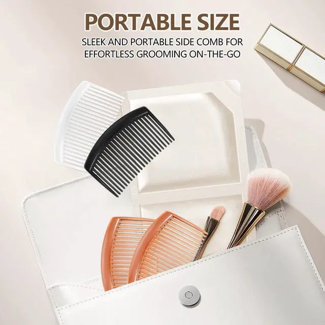 Alt view image 6 of 7 - 6PCS 3.15IN Hair Side Comb with 3 Colors, Professional Barber Comb for Styling and Grooming, French Combs for Wedding, Dating and More
