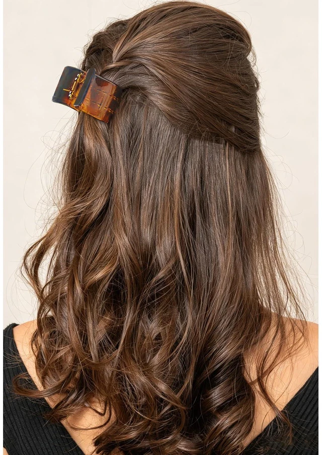 Alt view image 2 of 7 - 6 Pcs Hair Claw Clips, 2 Inch Small Claw Clips for Thin or Medium Hair | Strong Hold Medium Claw Clips with Double Row Teeth, Non-slip Stylish Plastic Hair Clips for Women Girls, Brown