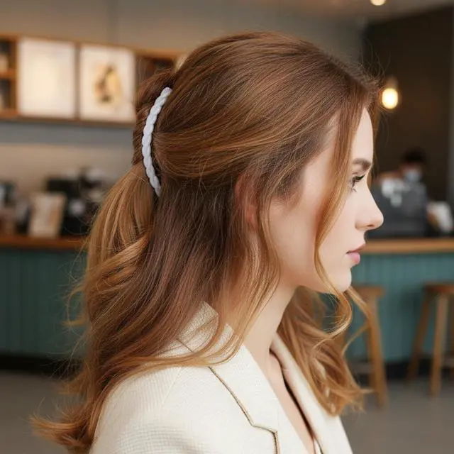 Alt view image 3 of 7 - 4 Pcs Banana Hair Clips, Non-Slip Hair-Claws with Double Combs, Vintage Banana Clips for Women Thick Curly Hair, Ponytail Holder Styling Accessories