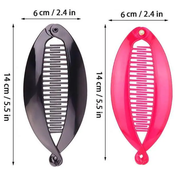 Alt view image 2 of 7 - Banana Hair Clips for Women Long Hair Classic Banana Clip Fishtail Hair Comb Ponytail Hair Holder for Women Girls