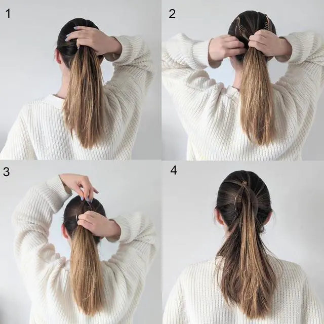 Alt view image 5 of 7 - Banana Hair Clips for Women Long Hair Classic Banana Clip Fishtail Hair Comb Ponytail Hair Holder for Women Girls