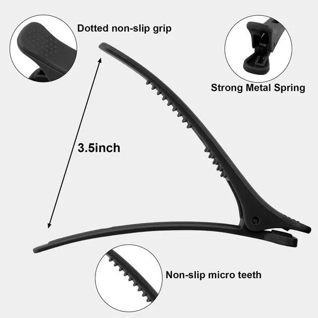 Alt view image 2 of 7 - 12 Pack Hair Clips for Styling Sectioning Anti-Slip No-Trace Duck Billed Hair Clips Hair Styling and Sectioning Accessories for Hairdresser, Women, Men