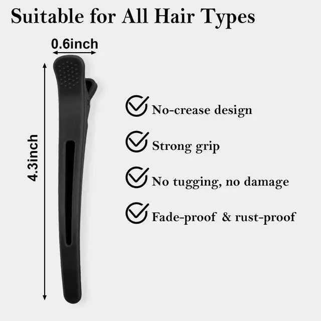 Alt view image 4 of 7 - 12 Pack Hair Clips for Styling Sectioning Anti-Slip No-Trace Duck Billed Hair Clips Hair Styling and Sectioning Accessories for Hairdresser, Women, Men