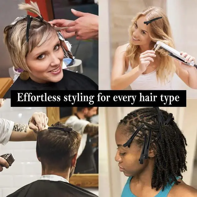 Alt view image 5 of 7 - 12 Pack Hair Clips for Styling Sectioning Anti-Slip No-Trace Duck Billed Hair Clips Hair Styling and Sectioning Accessories for Hairdresser, Women, Men