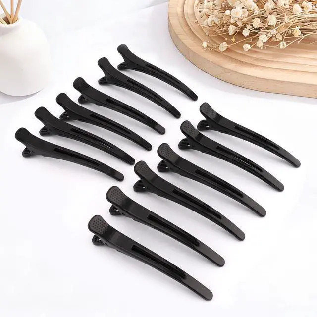 Alt view image 7 of 7 - 12 Pack Hair Clips for Styling Sectioning Anti-Slip No-Trace Duck Billed Hair Clips Hair Styling and Sectioning Accessories for Hairdresser, Women, Men