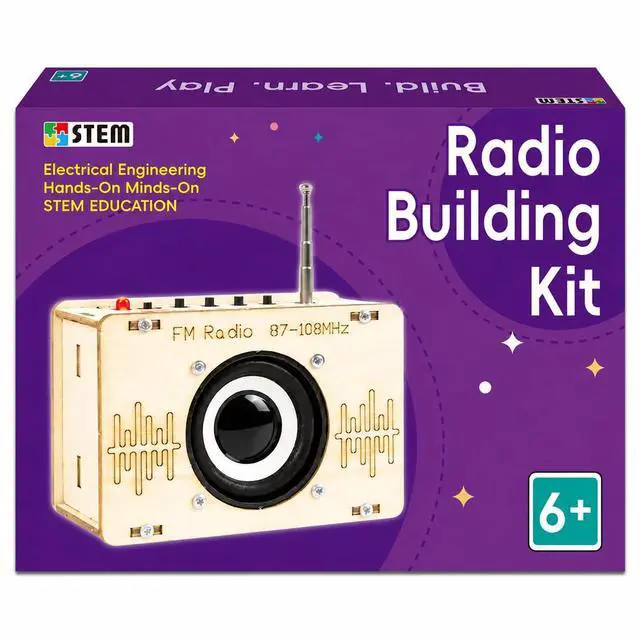 Main image of STEM Toys for Ages 6-8-13 Science Kits DIY Building Radio Cool Stuff for Kids Gadget Birthday Gifts for 7 9 11 12 14+ Year Old Boys Girls Teen Circuit Engineering Electronics Project Activities