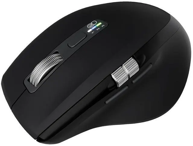 Main image of Wireless Bluetooth Side Scroll Mouse with Multi-Device, Ergonomic Computer Mice with Smart Flying Scroll, Quiet Click 4-Level DPI for Computer, Laptop, iPad, Tablet, MacBook (Black)