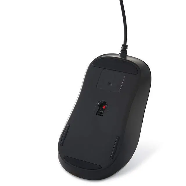 Alt view image 2 of 6 - USB Silent Corded Optical Mouse - Computer Wired Noiseless and Silent Click Mouse for Mac and PC - Black