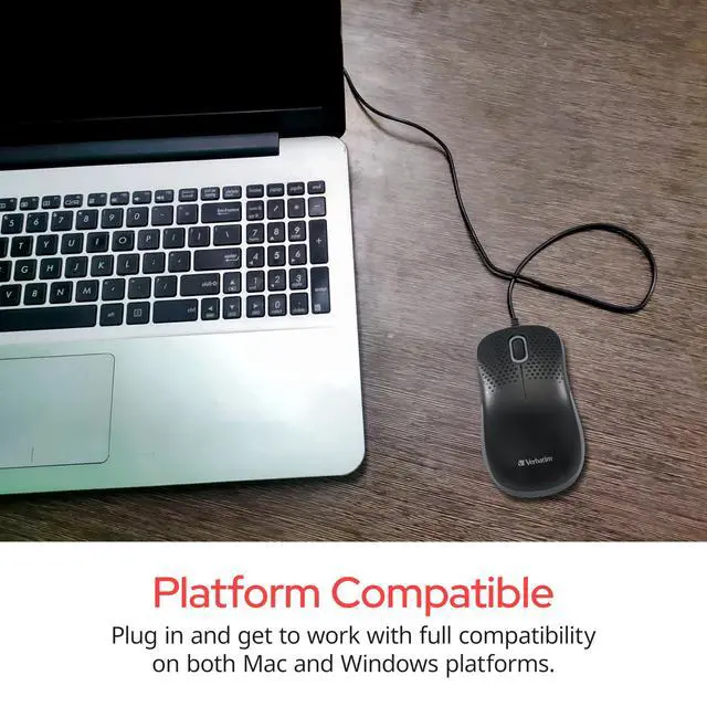 Alt view image 3 of 6 - USB Silent Corded Optical Mouse - Computer Wired Noiseless and Silent Click Mouse for Mac and PC - Black