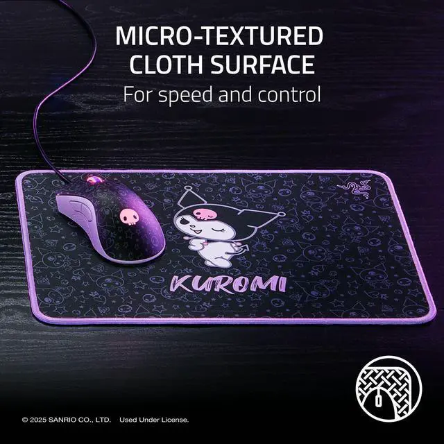 Alt view image 2 of 7 - DeathAdder Essential Gaming Mouse and Goliathus Soft Gaming Mouse Mat Bundle: Kuromi Edition