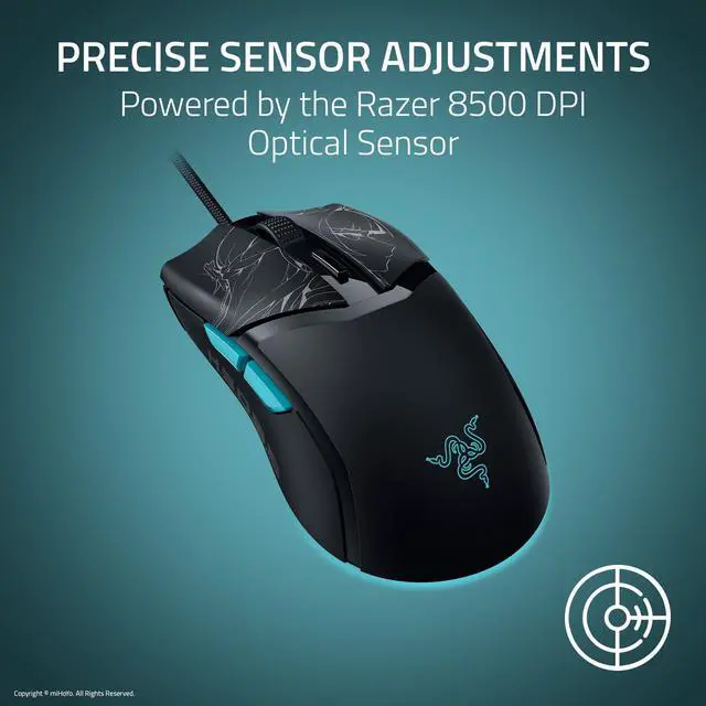 Alt view image 5 of 7 - Cobra Wired Gaming Mouse: 58g Lightweight - Gen-3 Switches - Chroma RGB Lighting Underglow - 8500 DPI Optical Sensor - 100% PTFE Mouse Feet - Speedflex Cable - Zenless Zone Zero Edition