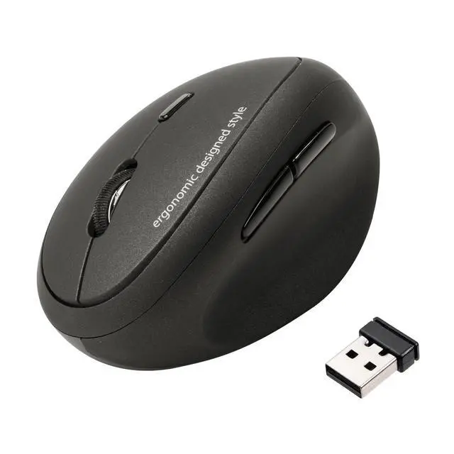 Main image of Wireless Ergonomic Mouse, Optical Vertical Ergo Mice for Small Hands, Reduce Wrist Strain, 800/1200/1600 DPI, 5 Buttons, Compatible with MacBook, Laptop, Windows, Mac OS, Black