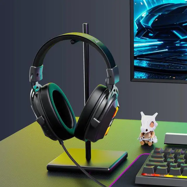 Alt view image 6 of 7 - Wired Gaming Headset, 53mm Drivers 7.1 Surround Sound, Detachable Noise Cancelling Mic, USB Computer Headset with RGB, Lightweight Design for PC/Laptop/PS4