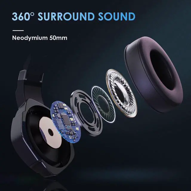 Alt view image 5 of 7 - 7.1 Surround Sound PC Gaming Headset for PS5 PS4 Laptop Mac Tablet Mobile, Over Ear Wired USB Gaming Headphone with Omni-Directional Noise Canceling Mic, RGB LED, with Type C Cable