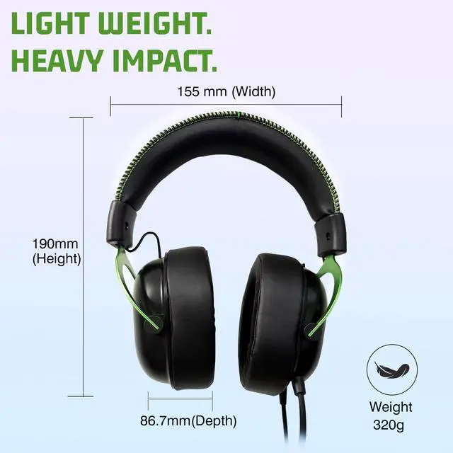 Alt view image 3 of 5 - Wired Gaming Headset, RGB Lighting Over Ear Headphones with 7.1 Virtual Surround Sound, Noise Canceling Mic for PC PS5 PS4, Memory Foam Ear Pads, USB Sound Card A/C