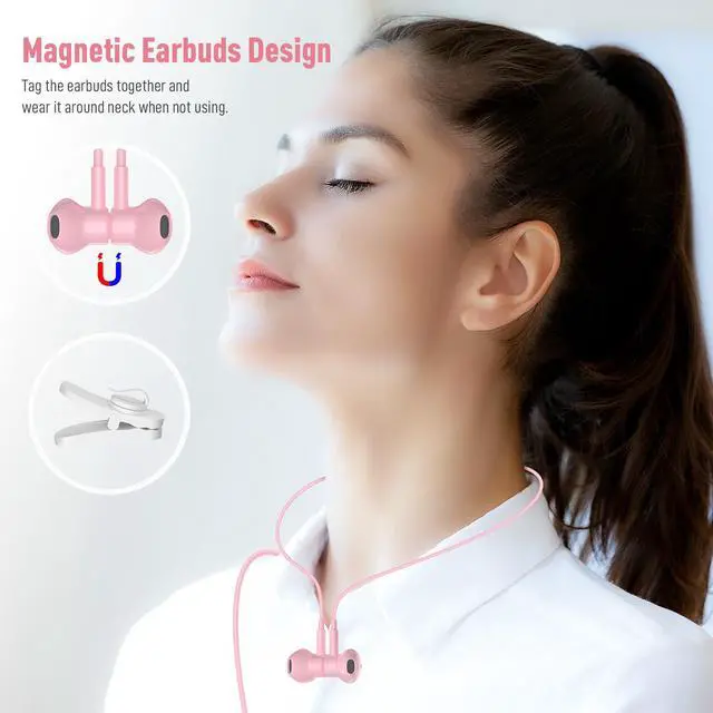 Alt view image 4 of 7 - USB Headphones for PC Laptop Magnetic 7.5ft Wired Earbuds Computer Headset with MICR Control Mute Noise Isolate Cord in Ear Gaming Earphone for MacBook Pro Office Work School Zoom Chromebook