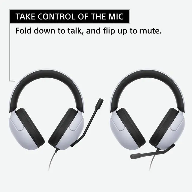 Alt view image 6 of 7 - Wired Gaming Headphones With Mic, PS5 Headphones, Over-Ear, Personalized 360 Spatial Sound, Discord Certified MDR-G300 (White)