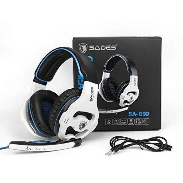 Alt view image 6 of 7 - Gaming Headset for Xbox Series, Xbox One,PS4, PlayStation, PS5 Over Ear Headphone with Mic Noise Cancelling(White)