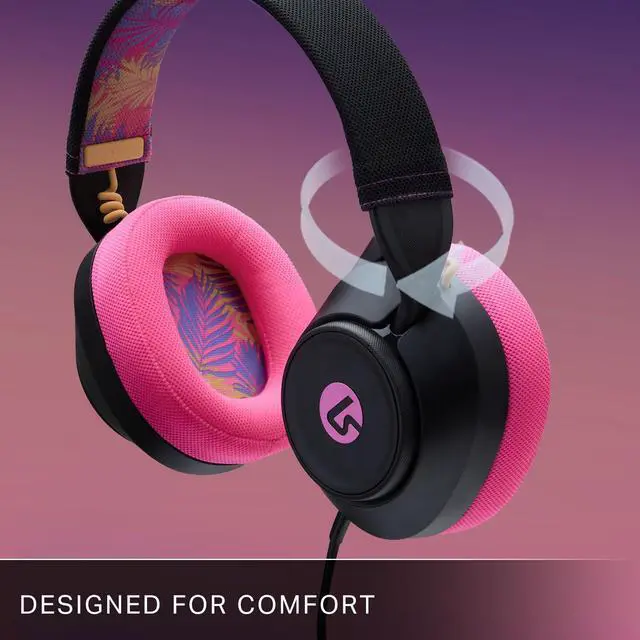 Alt view image 3 of 7 - Wired Gaming Headset - Midnight Surf, Works with PlayStation, Xbox, PC, Mobile, and Other Compatible Devices, Designed for Comfort, Premium Audio, Quick-Access Audio Controls