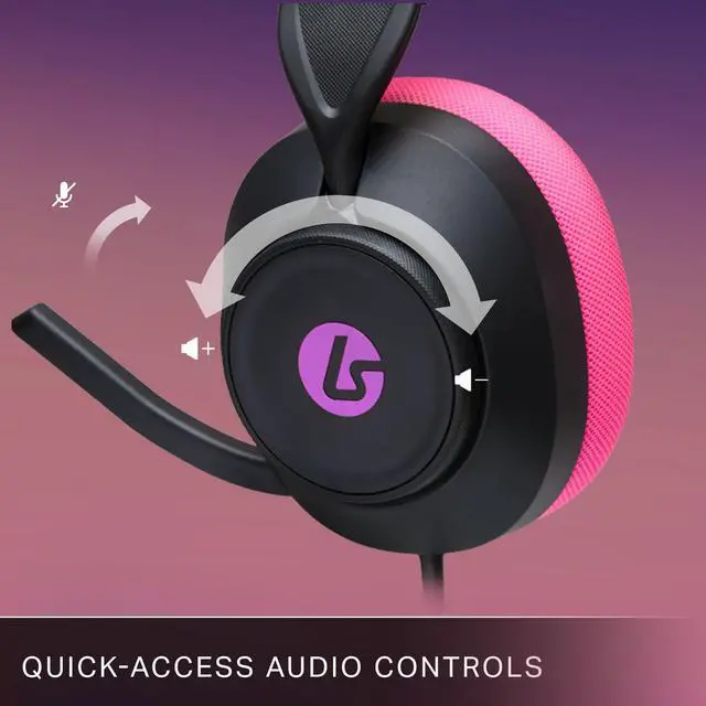 Alt view image 4 of 7 - Wired Gaming Headset - Midnight Surf, Works with PlayStation, Xbox, PC, Mobile, and Other Compatible Devices, Designed for Comfort, Premium Audio, Quick-Access Audio Controls
