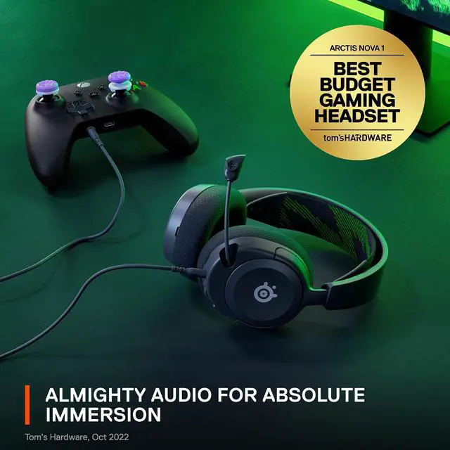 Alt view image 3 of 7 - Arctis Nova 1X Gaming Headset - Signature Arctis Sound - ClearCast Gen 2 Mic - Compatible with Xbox Series X|S, PC, Playstation, Switch, and Mobile